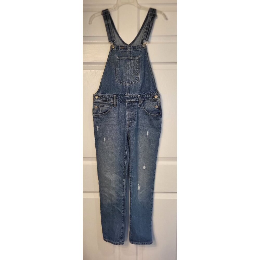 Levi's Vintage-Style Cotton Denim Overalls Medium Relaxed Distressed Utility